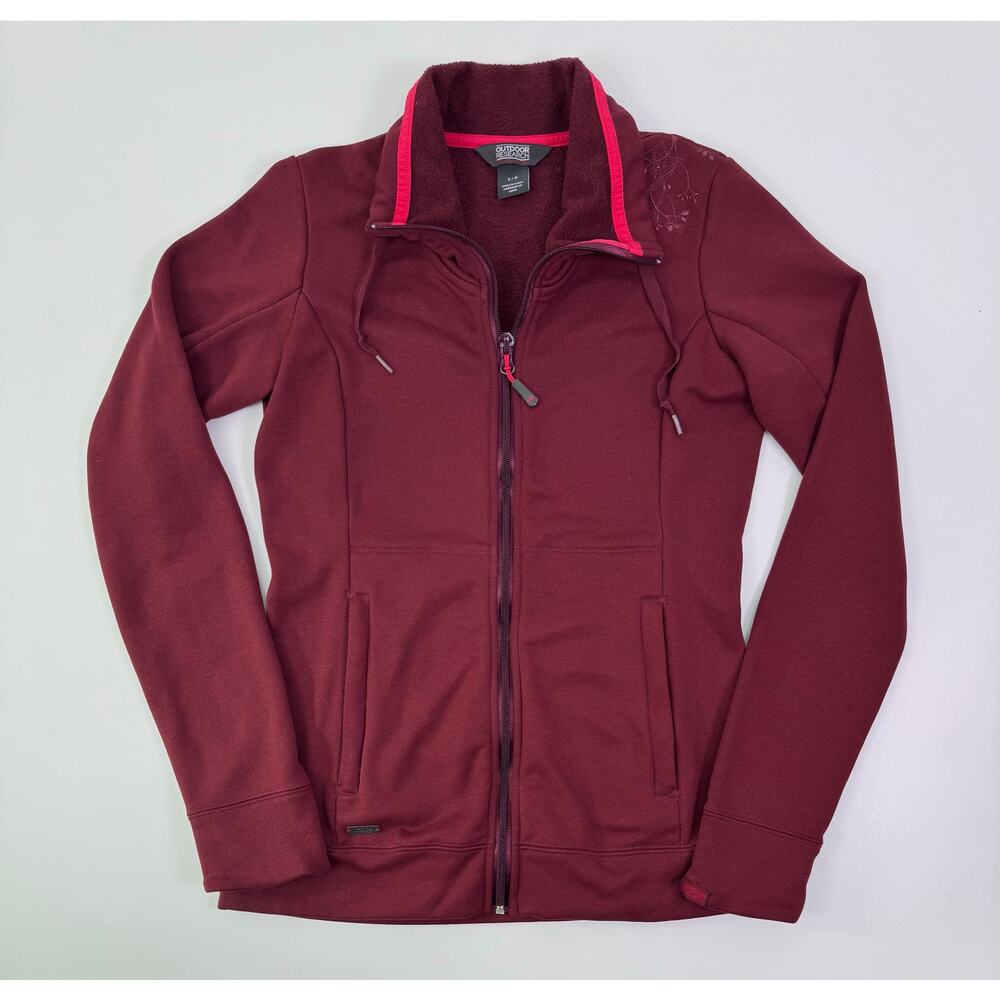 Outdoor Research Burgundy Full Zip Fleece Jacket Size Small Petite - Picture 5 of 12